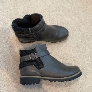 Faux Fur/Leather Boots